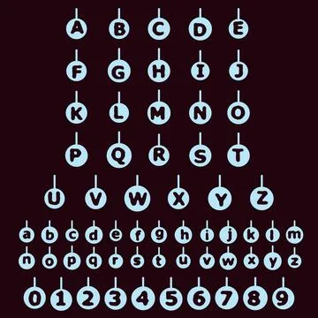 Alphabet letters. handwritten vector Stock Illustration