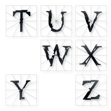 Alphabet letters Illustrazione stock