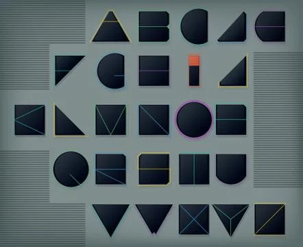 Alphabet letters Stock Illustration