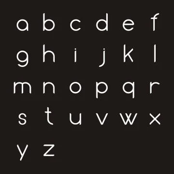 Alphabet letters Illustrazione stock