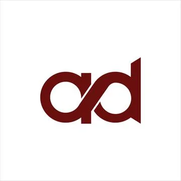 Alphabet letters Initials Monogram logo DA, AD, A and D Stock Illustration