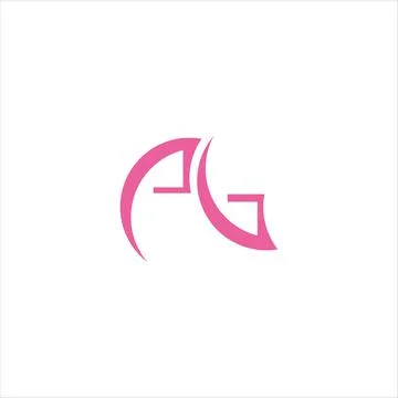 Alphabet letters Initials Monogram logo GA, AG, G and A Stock Illustration