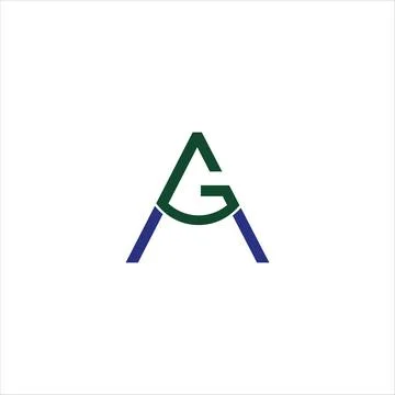 Alphabet letters Initials Monogram logo GA, AG, G and A Stock Illustration