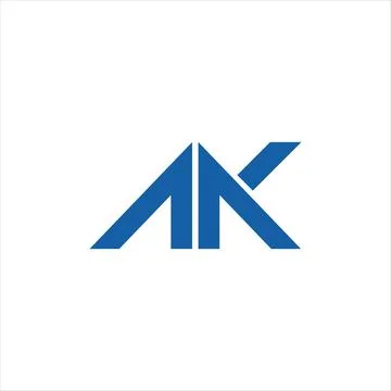 Alphabet letters Initials Monogram logo AK, KA, K and A Stock Illustration