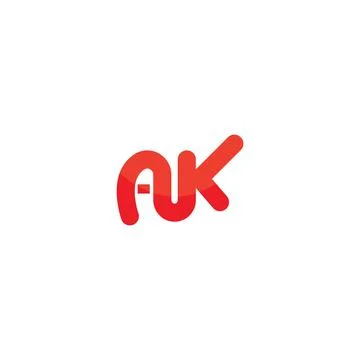 Alphabet letters Initials Monogram logo AK, KA, K and A Stock-Illustration