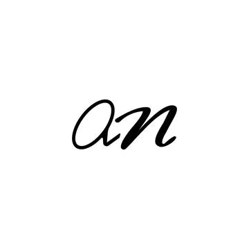 Alphabet letters Initials Monogram logo NA, AN, N and A Stock Illustration