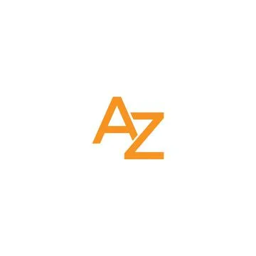 Alphabet letters Initials Monogram logo AZ, ZA, A and Z Stock-Illustration