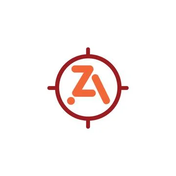 Alphabet letters Initials Monogram logo AZ, ZA, A and Z Stock Illustration