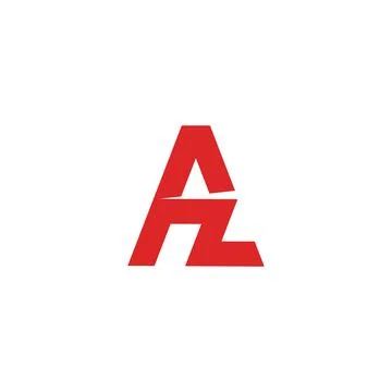 Alphabet letters Initials Monogram logo AZ, ZA, A and Z Stock Illustration