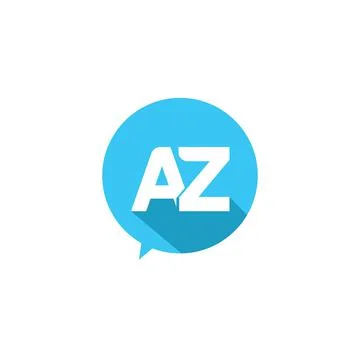 Alphabet letters Initials Monogram logo AZ, ZA, A and Z Stock Illustration