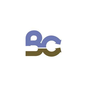 Alphabet letters Initials Monogram logo BC, CB, B and C Stock Illustration