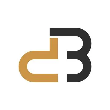 Alphabet letters Initials Monogram logo BD, DB, B and D Stock Illustration