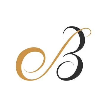 Alphabet letters Initials Monogram logo BD, DB, B and D Stock Illustration