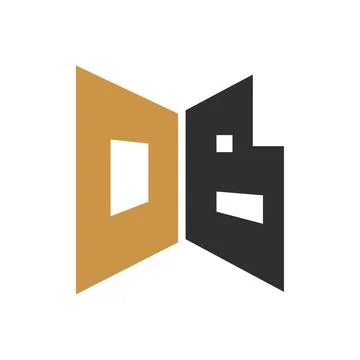 Alphabet letters Initials Monogram logo BD, DB, B and D Stock Illustration