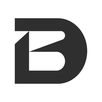 Alphabet letters Initials Monogram logo BD, DB, B and D Stock Illustration