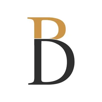 Alphabet letters Initials Monogram logo BD, DB, B and D Stock Illustration