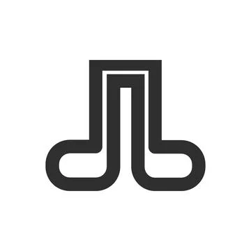 Alphabet letters Initials Monogram logo BD, DB, B and D Stock Illustration