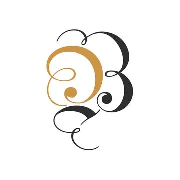 Alphabet letters Initials Monogram logo BD, DB, B and D Stock Illustration