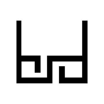 Alphabet letters Initials Monogram logo BD, DB, B and D Stock Illustration