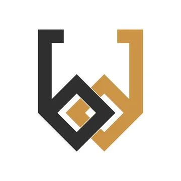 Alphabet letters Initials Monogram logo BD, DB, B and D Stock Illustration