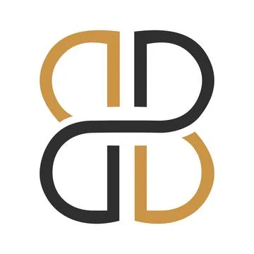 Alphabet letters Initials Monogram logo BD, DB, B and D Stock Illustration