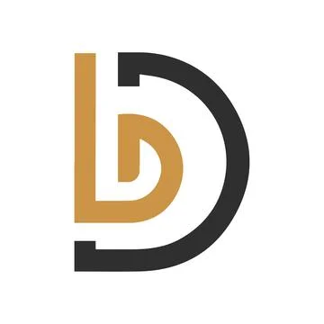 Alphabet letters Initials Monogram logo BD, DB, B and D Stock Illustration