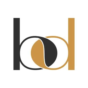 Alphabet letters Initials Monogram logo BD, DB, B and D Stock Illustration