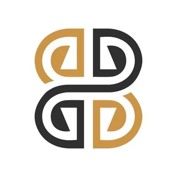 Alphabet letters Initials Monogram logo BD, DB, B and D Stock Illustration