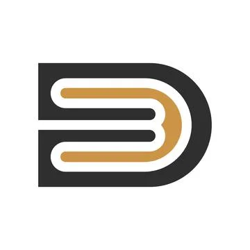 Alphabet letters Initials Monogram logo BD, DB, B and D Stock Illustration