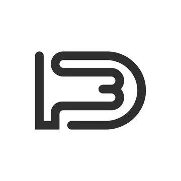 Alphabet letters Initials Monogram logo BD, DB, B and D Stock Illustration