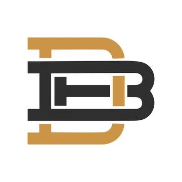 Alphabet letters Initials Monogram logo BD, DB, B and D Stock Illustration