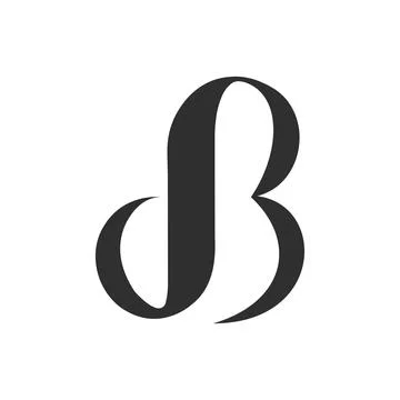 Alphabet letters Initials Monogram logo BD, DB, B and D Stock Illustration