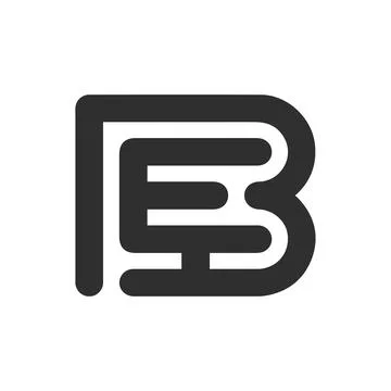 Alphabet letters Initials Monogram logo BE, EB, B and E Stock Illustration