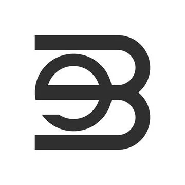 Alphabet letters Initials Monogram logo BE, EB, B and E Ilustración de archivo