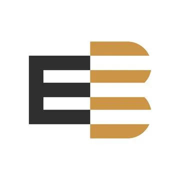 Alphabet letters Initials Monogram logo BE, EB, B and E Stock Illustration
