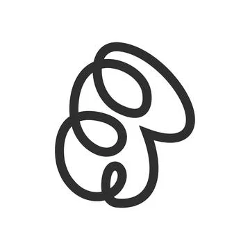Alphabet letters Initials Monogram logo BE, EB, B and E Ilustración de archivo