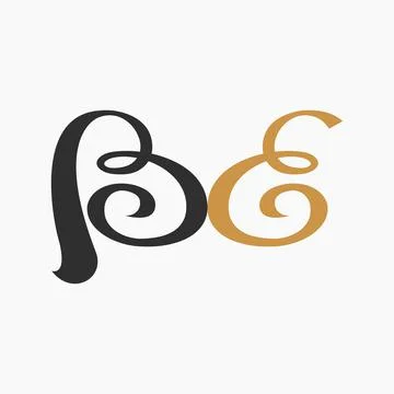 Alphabet letters Initials Monogram logo BE, EB, B and E Stock Illustration