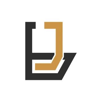 Alphabet letters Initials Monogram logo JB, BJ, J and B Stock Illustration