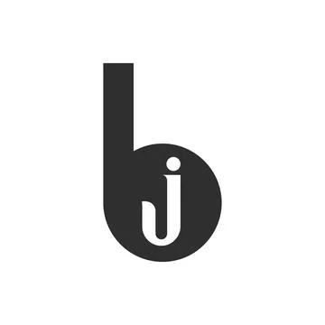 Alphabet letters Initials Monogram logo JB, BJ, J and B Stock Illustration