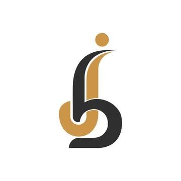 Alphabet letters Initials Monogram logo JB, BJ, J and B Stock Illustration