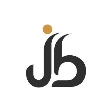 Alphabet letters Initials Monogram logo JB, BJ, J and B Stock Illustration