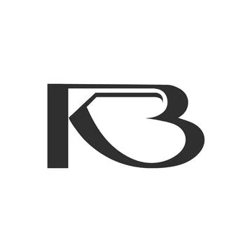 Alphabet letters Initials Monogram logo BK, KB, B and K Stock Illustration