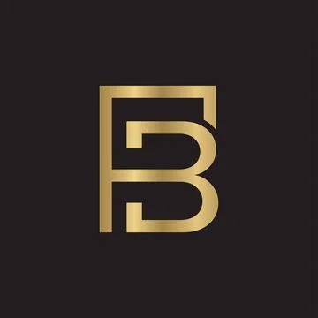Alphabet letters Initials Monogram logo BP, PB, P and B Illustrazione stock