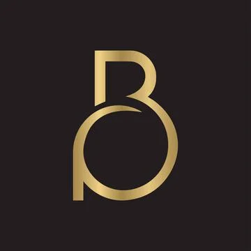 Alphabet letters Initials Monogram logo BP, PB, P and B Stock Illustration