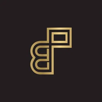 Alphabet letters Initials Monogram logo BP, PB, P and B Stock Illustration