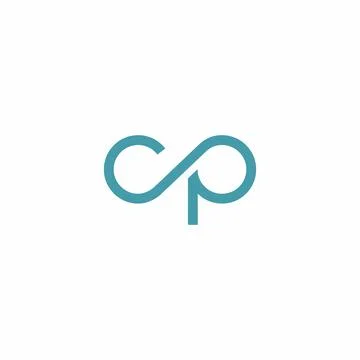 Alphabet letters Initials Monogram logo PC, CP, C and P Stock Illustration