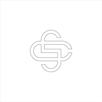 Alphabet letters Initials Monogram logo CS, SC, C and S Stock-Illustration