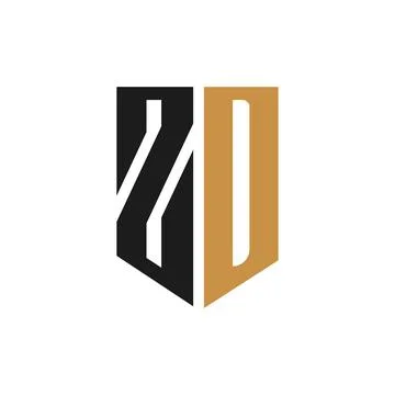 Alphabet letters Initials Monogram logo ZD, DZ, Z and D Stock-Illustration