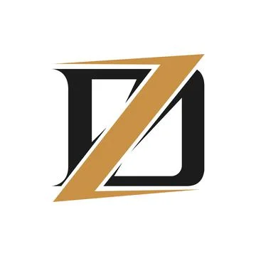 Alphabet letters Initials Monogram logo ZD, DZ, Z and D Stock Illustration