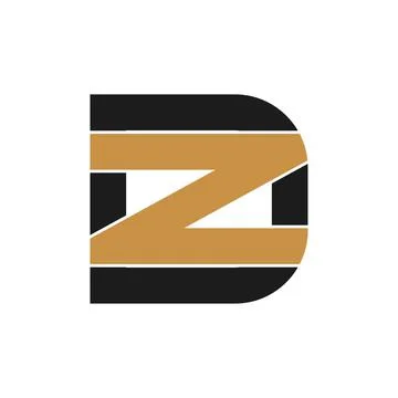 Alphabet letters Initials Monogram logo ZD, DZ, Z and D Illustrazione stock